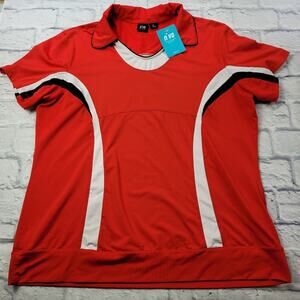 NWT nvo by Lanctot Golf Top in Chinese Red size XL